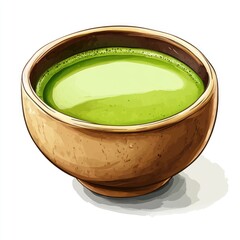 Traditional Japanese Matcha Tea in Chawan Bowl