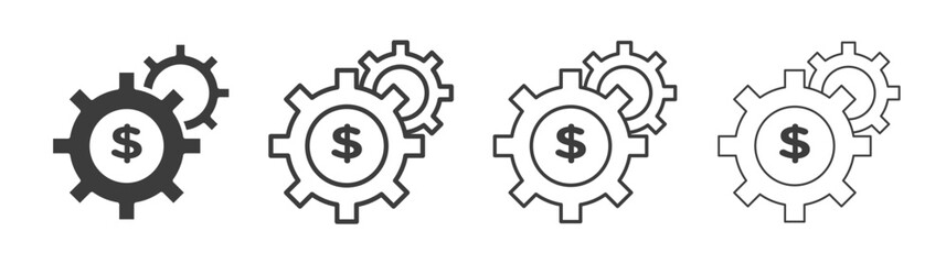 Money processes icon style illustration. EPS 10 file