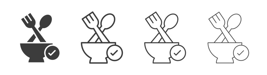 Food safety icon style illustration. EPS 10 file