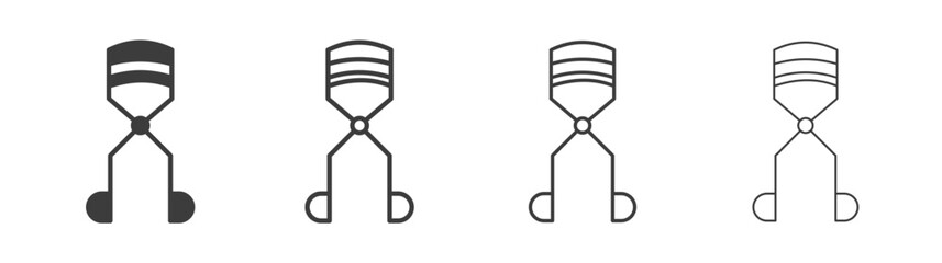 Eyelash curler icon style illustration. EPS 10 file