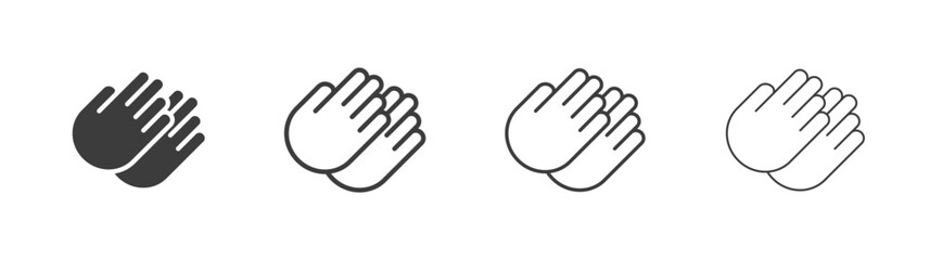 Clapping hands icon style illustration. EPS 10 file