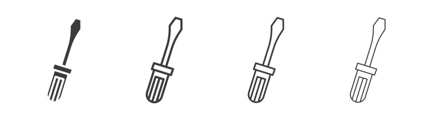 Screwdriver icon style illustration. EPS 10 file