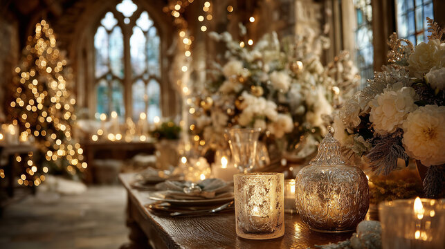 living room with christmas decoration - Powered by Adobe