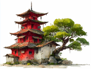 Fototapeta premium chinese temple building