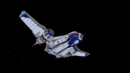 Fototapeta premium 宇宙船 3DCGレンダリング