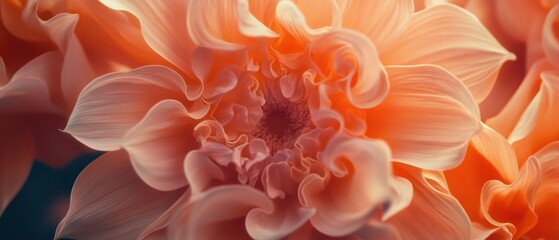 Peach flower close up soft petals delicate bloom botanical macro photography