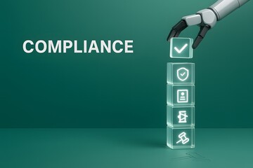 Abstract composition of interconnected blocks representing a blockchain or modular system