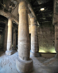 Interior of The Temple of Seti I  known as the Great Temple of Abydos , Egypt