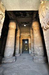 Interior of The Temple of Seti I  known as the Great Temple of Abydos , Egypt