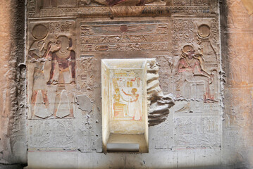 Interior of The Temple of Seti I  known as the Great Temple of Abydos , Egypt