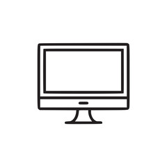 Illustration of a computer monitor the monitor is depicted in a minimalist style, with clean lines and a simple design, making it suitable for various technology and design projects