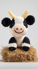 cow made of crochet generative ai