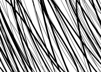 Fototapeta premium Abstract black lines and waves on white background