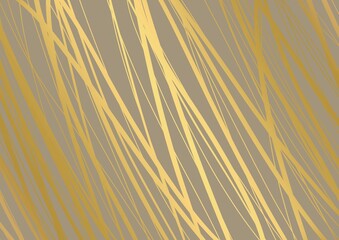 Golden abstract lines on light background
