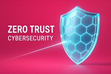 Futuristic holographic shield for a high-tech security presentation