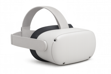 Modern vr headset isolated on transparent background, showcasing cutting-edge technology for immersive experiences