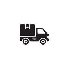 Vector art of delivery truck icon a simple and bold design of a delivery truck, perfect for representing shipping, logistics, or transportation services ideal for ecommerce, courier services, and supp