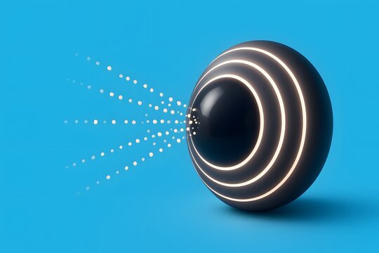 Abstract representation of a biological cell or sphere