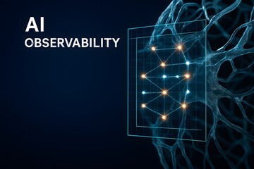 Abstract data visualization with charts and graphs for a business report