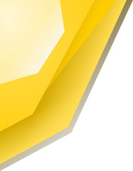 Abstract Yellow Geometric Shape for elegant certificate border