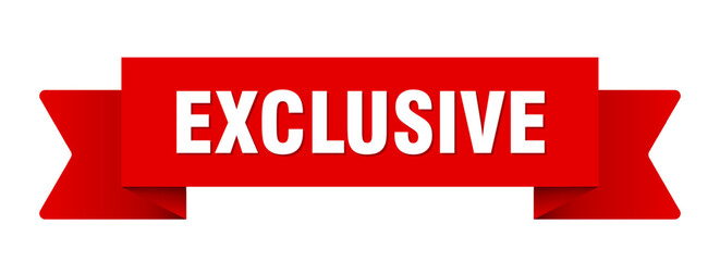 exclusive ribbon isolated on transparent background. exclusive ribbon