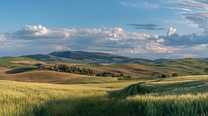 Tuscany landscape panorama