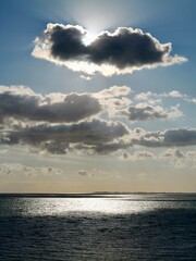 Fototapeta premium Sunset over the North Atlantic Ocean. Granville, Lower Normandy, France