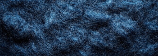 Deep blue felt textile made from rich wool fibers showcasing softness and warmth in a crafting environment