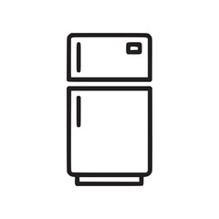 Illustration of a refrigerator this minimalist design captures the essence of a modern appliance, perfect for icons, infographics, and simple visual representations