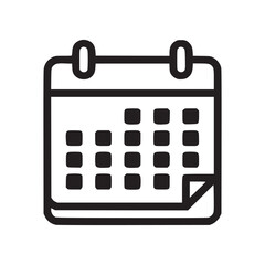 Vector art of calendar icon this minimalist design features a simple, clean calendar symbol, perfect for representing schedules, events, and reminders in a modern and elegant way its versatility makes