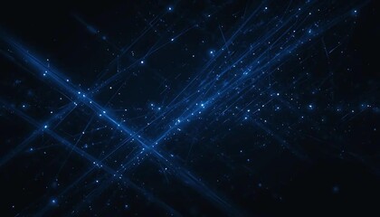 Dark blue futuristic abstract background with glowing grid of light beams crossing lines creating modern digital design for technology wallpaper