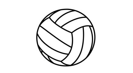 Volleyball Line Art Simple Clean Vector Graphic for Sport Designs