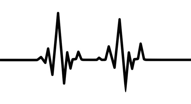 Electrocardiogram tracing showcasing vital signs and representing rhythm of heartbeat
