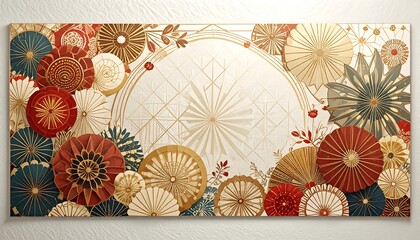 Ornate paper umbrellas