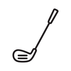 Vector art of line art illustration of a golf club, representing golf, sports, and recreation, ideal for golf course promotions, sports blogs, and leisurerelated content