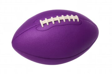 3d rendering of a purple american football ball rotating gracefully, perfect for enhancing sports-themed projects and designs