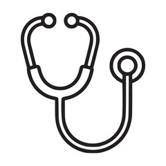 Vector art of stethoscope icon this minimalist vector illustration features a simple stethoscope, ideal for medical, healthcare, or diagnostic designs, providing a clean and modern visual representati