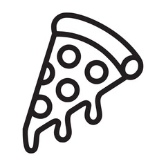 Illustration of a pizza slice perfect for restaurant menus, food blogs, or pizzeria promotions use this simple and elegant design for your next project