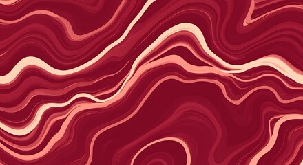 Fototapeta premium Abstract pattern with burgundy red and pale cream