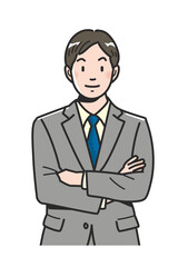 Japanese Businessperson in Suit – Confident Pose, Upper Body