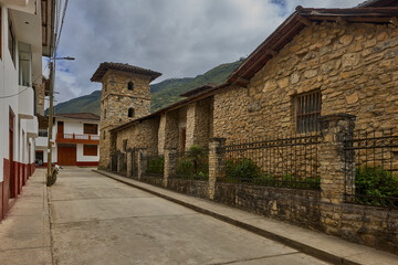 The stone-built cathedral of Leymebamba rises with timeless strength, a testament to faith, tradition, and the enduring spirit of the Andes.