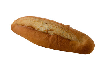 Turkish bread loaf on white background without shadow