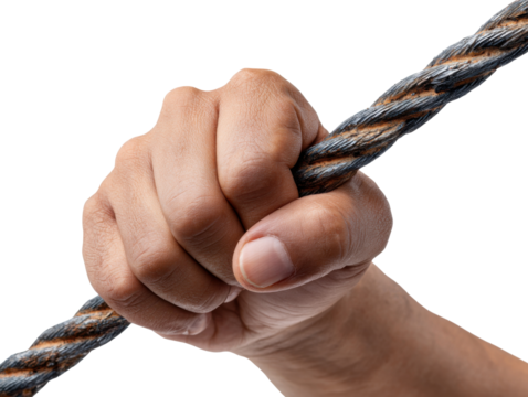 hand with rope