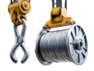 crane hook isolated on white