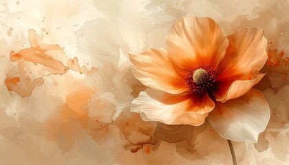 Soft orange flower on a muted background