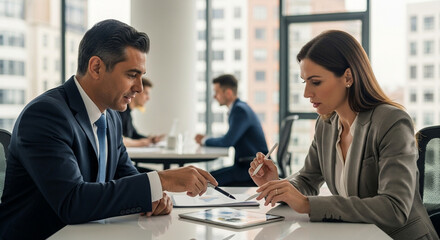 Fototapeta premium Happy_smiling_successful_Hispanic_businessman_and_1 (1)