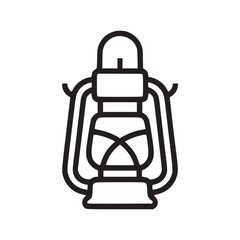 Illustration of a vintage lantern, a simple, minimalist design perfect for camping, outdoor adventures, or vintagethemed projects, conveying light and nostalgia