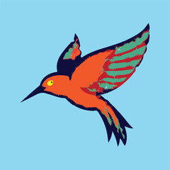 vector illustration of a bird