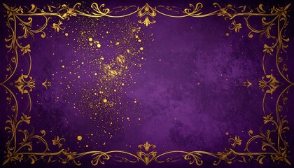 Ornate purple background with gold details (1)