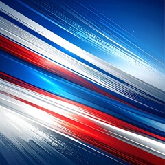 Abstract patriotic design with diagonal stripes of red, white, and blue
